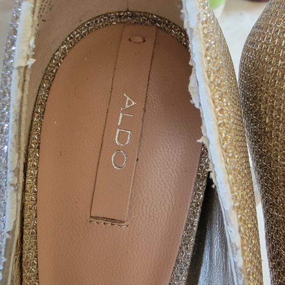ALDO Gold Sparkle Glitter Heels - Picture 7 of 7
